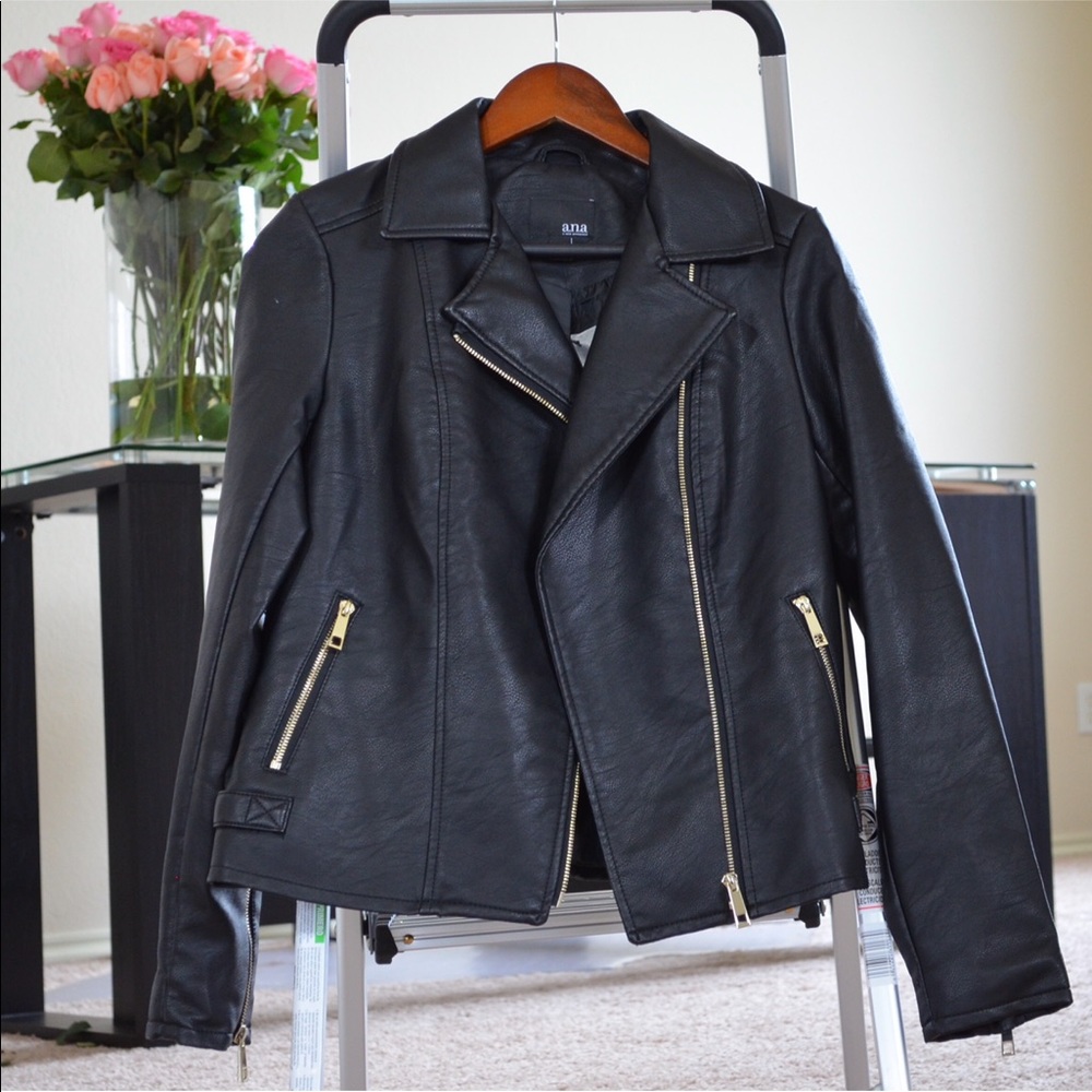 NWT Faux Leather Lightweight Motorcycle Jacket